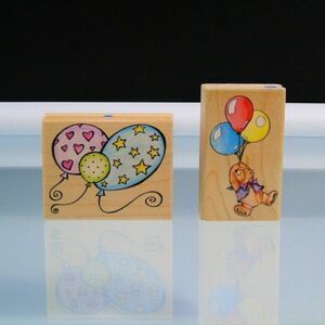 Balloons Rubber Stamps Bearys Party Balloons Craft